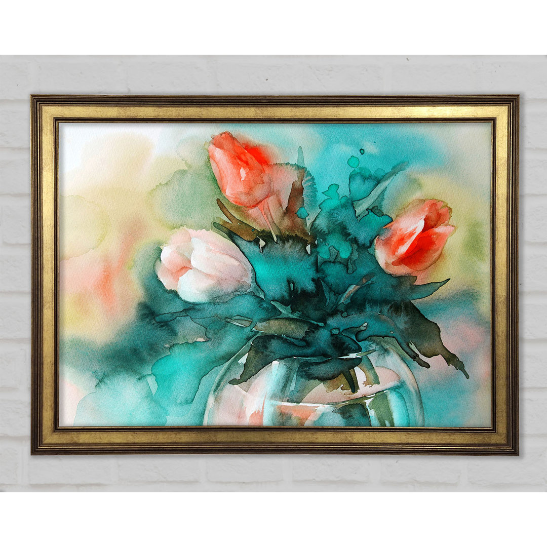 Gerahmtes Wandbild Tulip Flower Arrangement