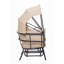 Fauteuil à œufs avec cadre en acier thermolaqué de luxe moderne avec coussin en polyester et auvent rétractable