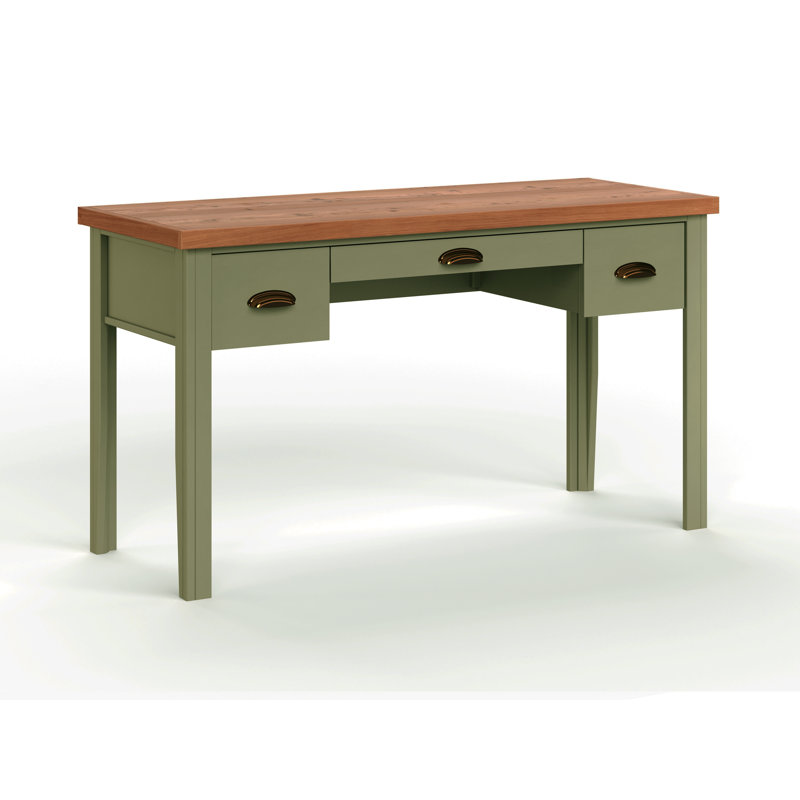 Bureau d'écriture Brixham de 53 po, sans assemblage requis, Sauge / bois fruitier