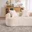 Grand canapé moderne en croissant, tissu chenille, confortable pour tout espace de vie