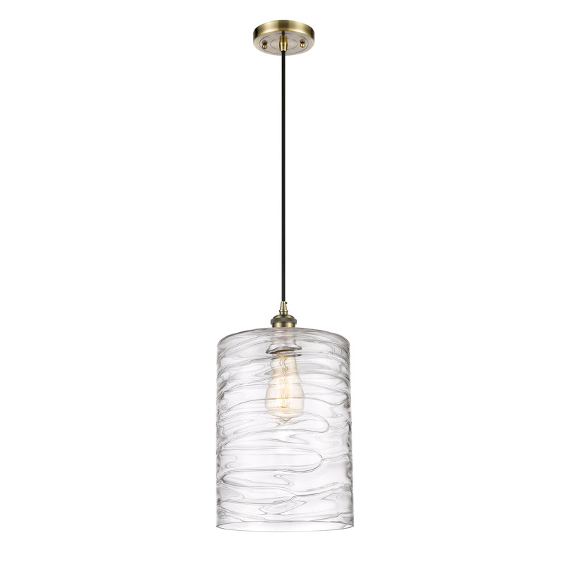 Malcolm 1 - Light Single Drop Pendant Pendant, Antique Brass, 14" H x 9" W x 9" D