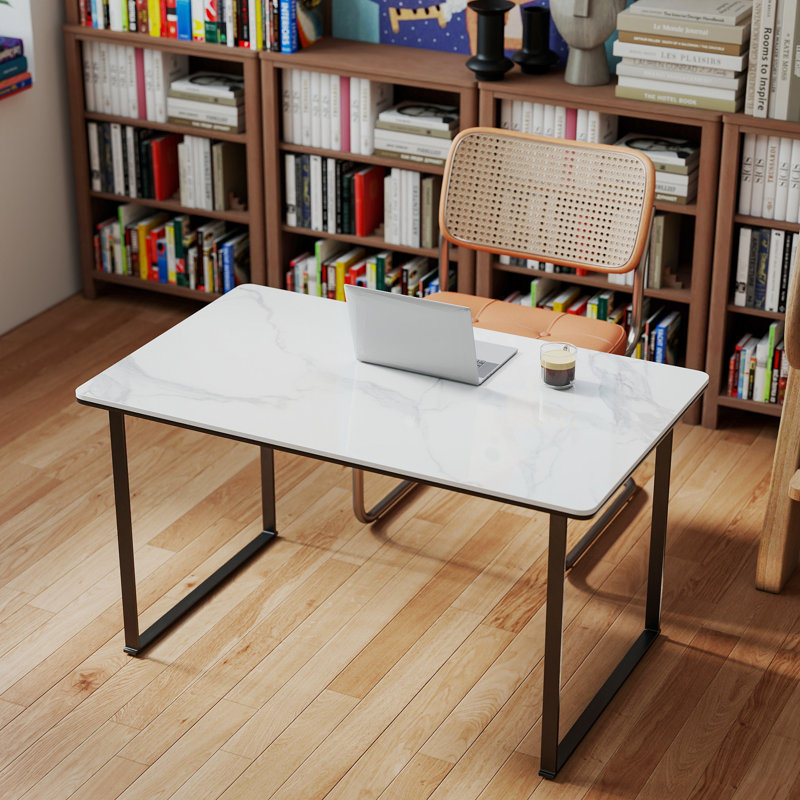 Plateau de table rectangulaire en pierre frittée, assorti à divers pieds de table, H 1,06 po x L 39,37 po x l 23,6 po
