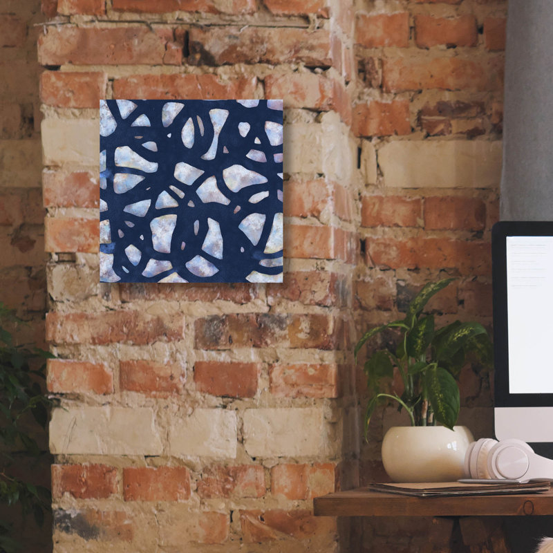  «Sky Net 2» par Alonzo Saunders, art mural sur toile, 12 po x 12 po