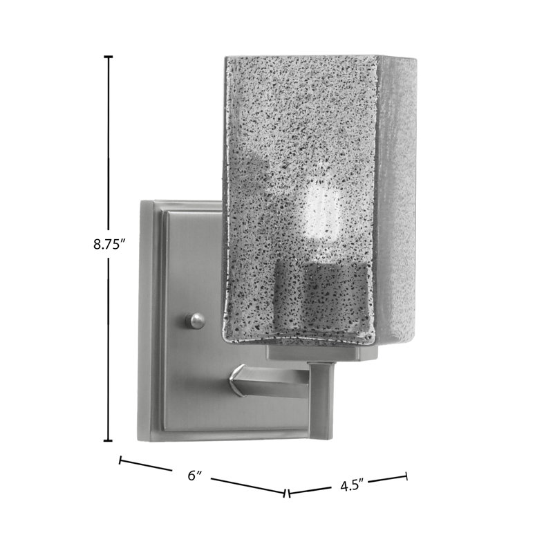Applique murale avec verre Franklin, Nickel