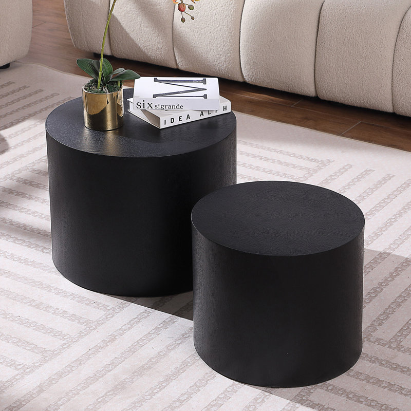 Ensemble de tables d'appoint polyvalentes en panneau de fibres à densité moyenne, parfait pour le salon et la chambre à coucher