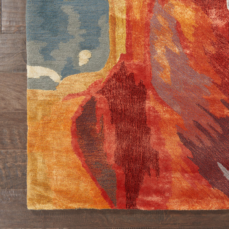 Prismatic Viscose Abstract Indoor Rug, Rectangle 12' x 15'