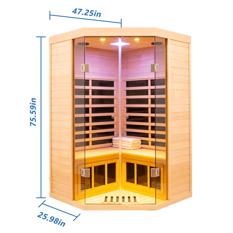 Sauna infrarouge FAR de couleur prune compatible avec KISRAIS