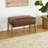 Mid-Century Modern Leatherette Accent Stool And Chair With Walnut Rubberwood Legs-139277629