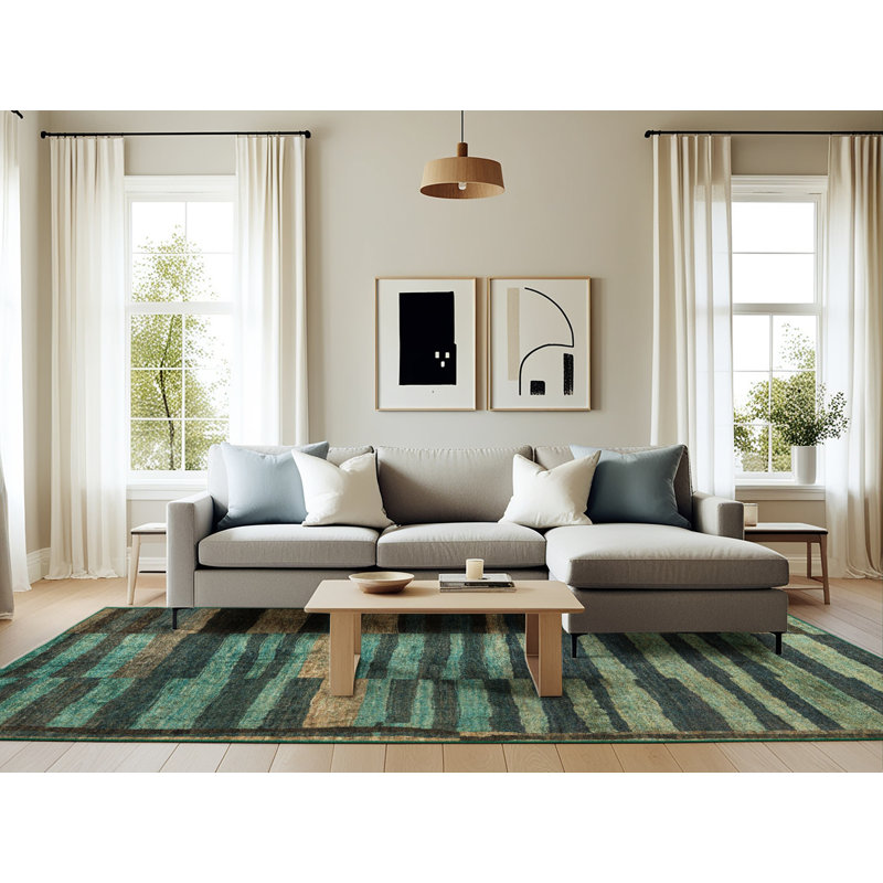Abstract Indoor Rug, Rectangle 6' x 9'