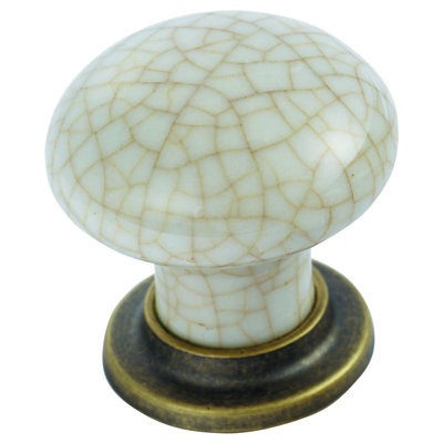 FTD PORCELAIN KNOB With FINISHED BASE 35Mm
