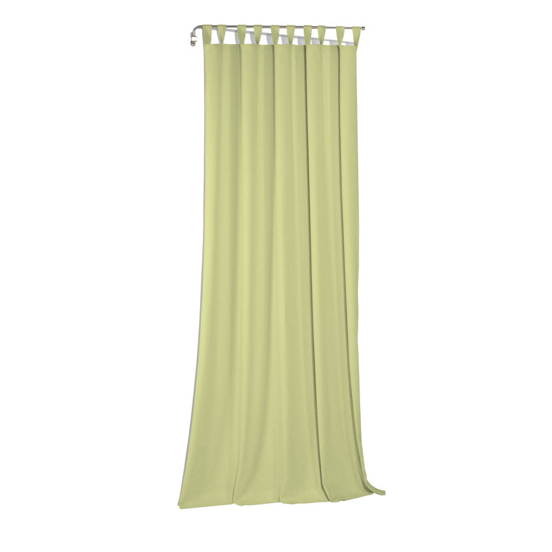 Salley Tab Top Curtain Single Panel, opaque, 132cm Width x 255cm Drop, Green