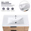 Ensemble de meuble-lavabo mural 30 po avec tiroir à fermeture en douceur et panier latéral, tablette. Tiroir fonctionnel. Imitation de chêne, armoire de contreplaqué digne de confiance