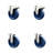 Solid Polyurethane Swivel Bolt Hole Caster Set with 2 Lock Brake-92142579