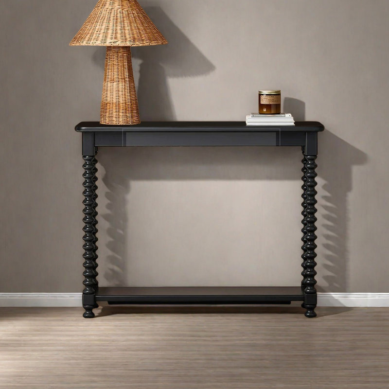 Console à colonne romaine de style américain, Noir