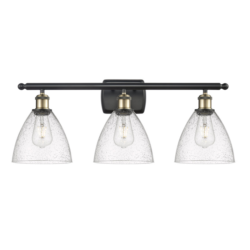 Éclairage pour meuble-lavabo 3 lumières Shauna, DEL, Laiton antique noir