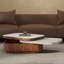Table de bout rotative en pierre micro-cristalline
