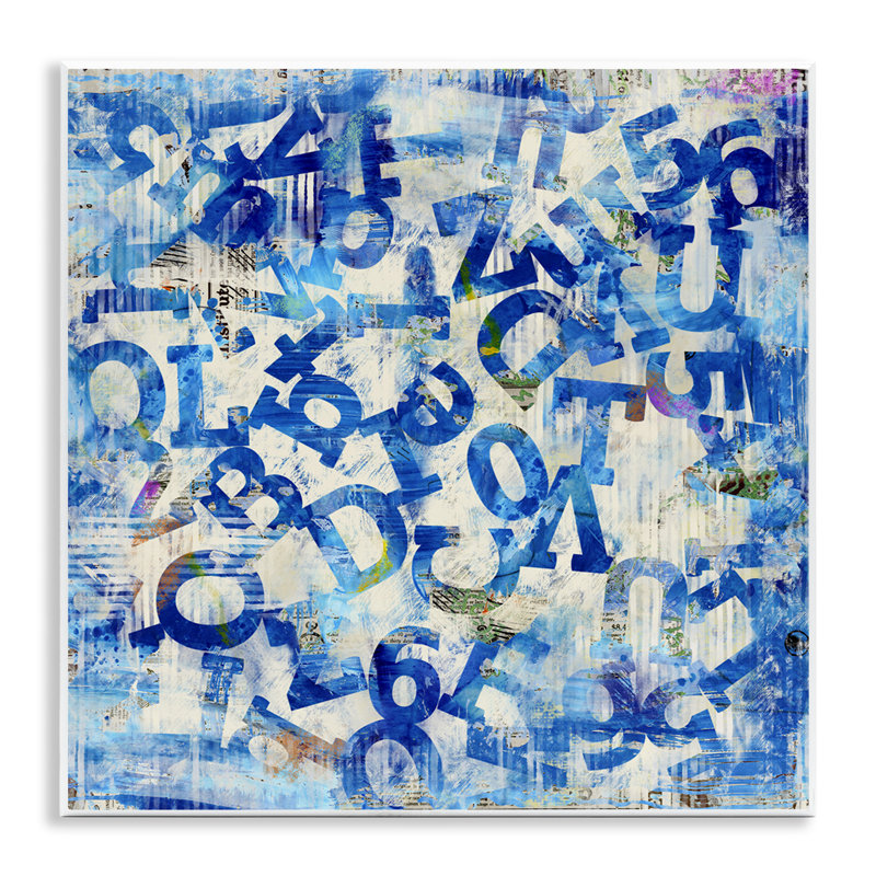 Art mural "Blue Letters Arrangement" par Laura Gibson