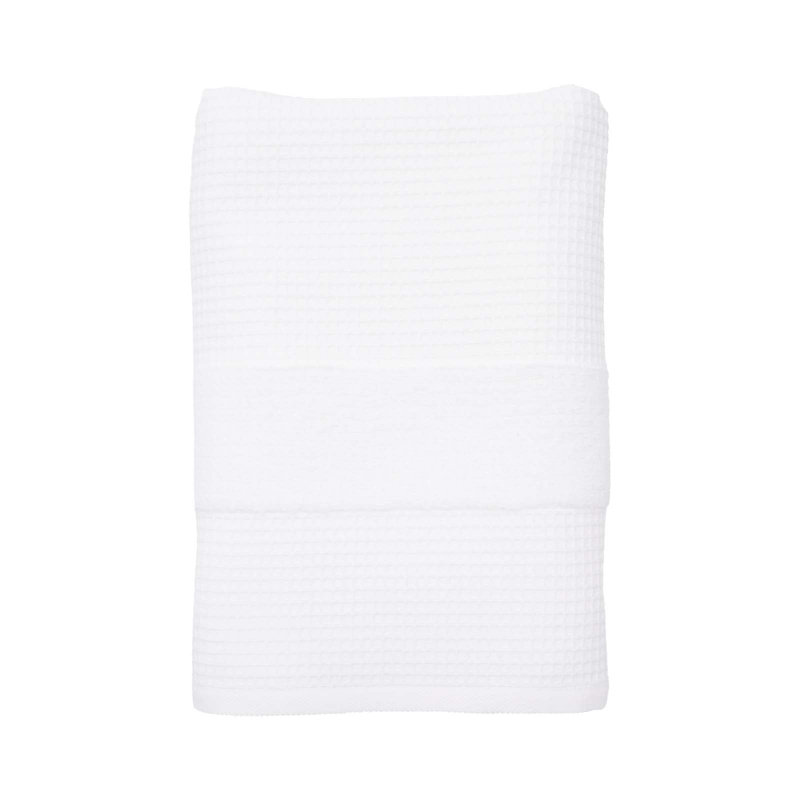 Adayshia Midweight Waffle Bath Towel, White