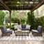 Louise Acacia 4 - Person Patio Conversation Set with Cushions-1188992148