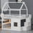 Playful House Bed Frame Equipped with Glow-Feature Shelves-1129331125