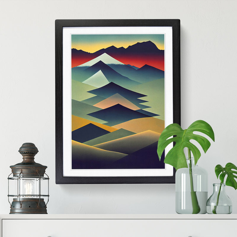 Mountain Expression 1 Piece Wall Art, 34cm H x 25cm W, Walnut