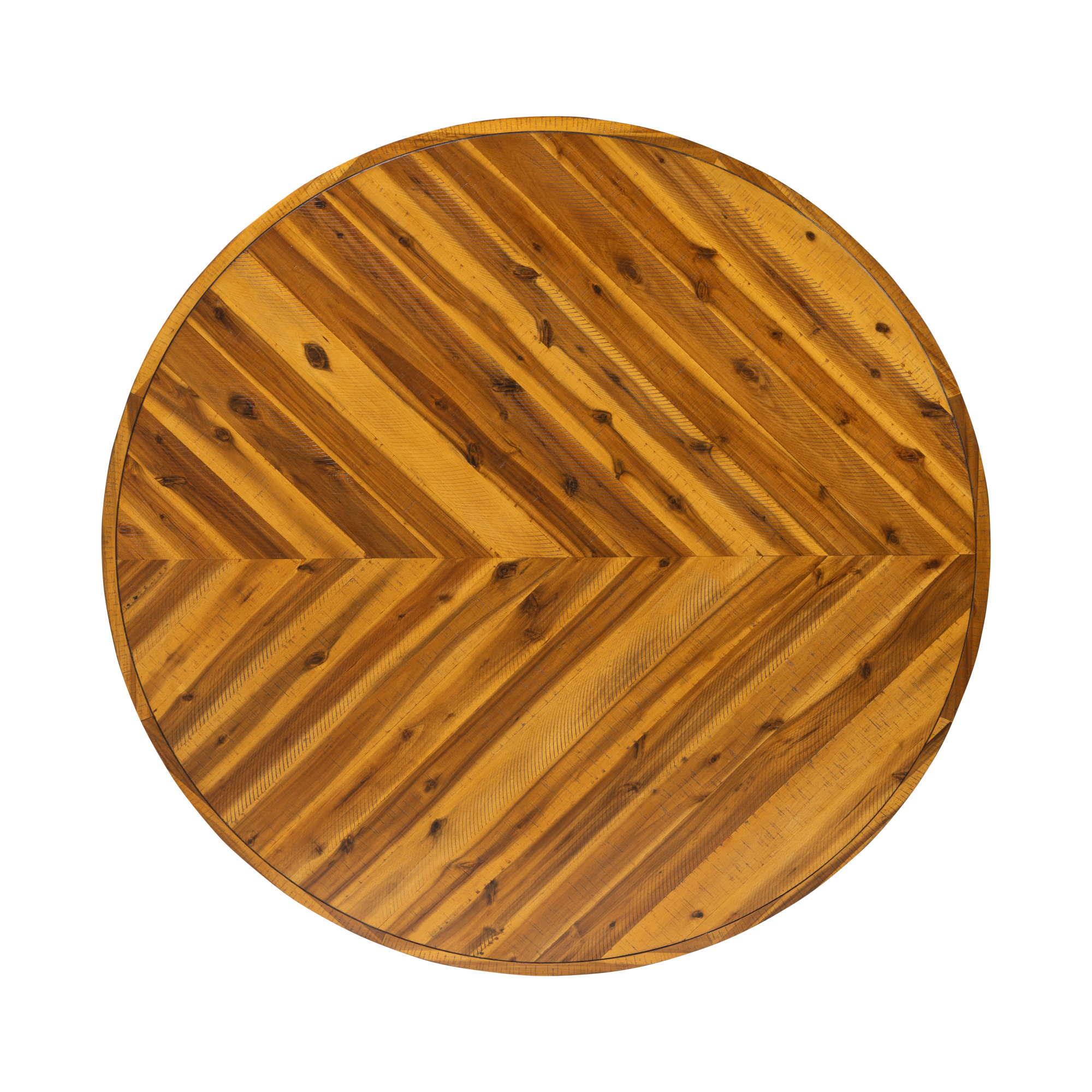 Carlo Round Dining Table, Brown, 30" H x 48" W x 48" D