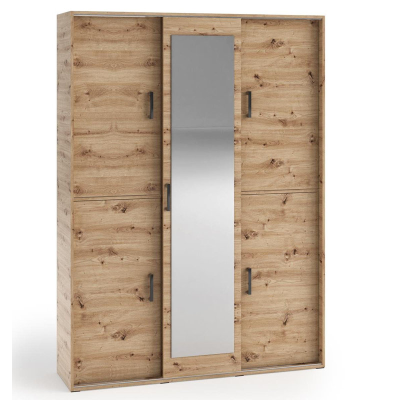 Daneil 3 Door Sliding Wardrobe, Brown