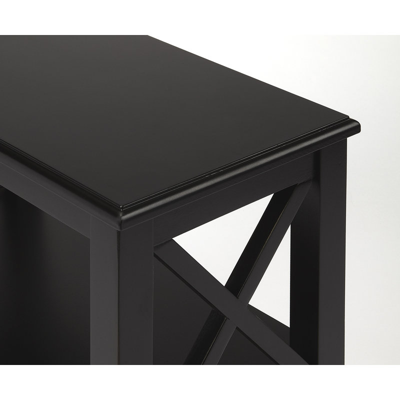 Vance 2 Shelf 22"W Bookcase, Black Licorice