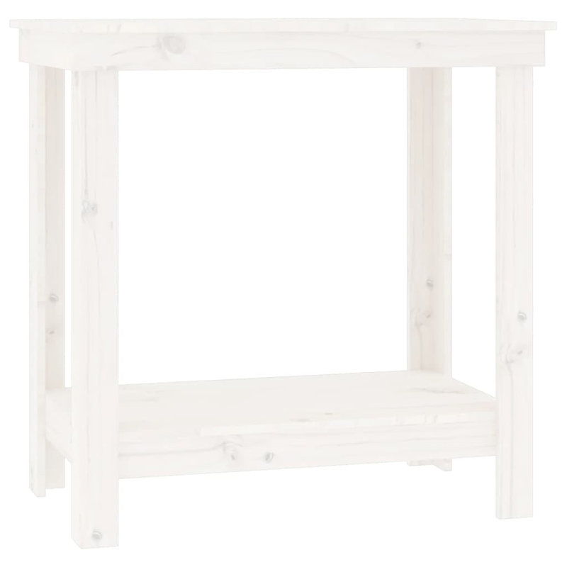 Work Bench 19.7X31.5" Solid Wood Pine, 31.5" H x 31.5" W x 19.7" D, Natural