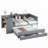 Wood Daybed with Trundle,Storage Drawers and Side Shelves-1453731417-1453731419