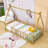 Twin Bed With Guardrails And Slats-670245708