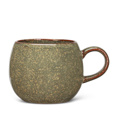 Grande tasse verte et brune