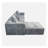 4 - Seat Convertible Modular Compression In American Style, Grey With Medium Firm Seat, 100% New Foam, Us , Standard 100 By Brushed Corduroy Covers, Skin And Shrink Soft-1140111561