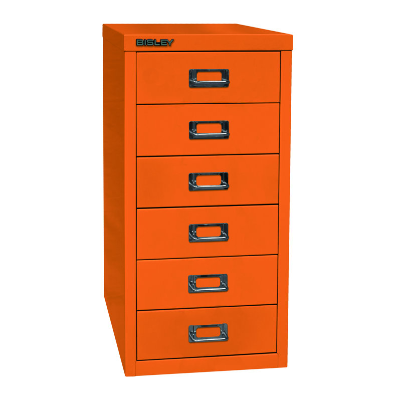 29er 27.9cm Wide 6 -Drawer File Cabinet, Orange
