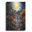Art mural en métal Winston Porter «Serene Village Under The Moon 4» par Momart-5078613