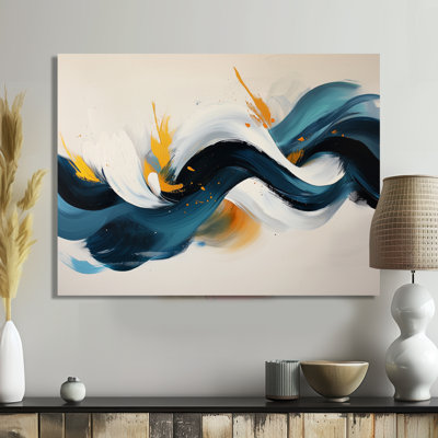 Racines et reflets de vagues abstraites V - spirales abstraites, art mural