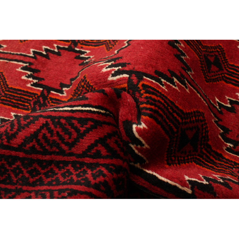 Tapis rouge Royal Baluch 3 pi 6 po x 6 pi 9 po