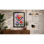 Graphic Floral Arrangement Mid-Century - Framed Print-463179091-463179100