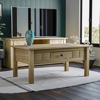 Somers Solid Wood Solid Coffee Table with Storage