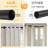 Aresha 1" Dia. Curtain Rods Adjustable Length Single Curtain Rod Black for Ceiling/Wall Mounting-848025303