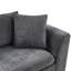 Canapé modulaire de 93,7 po avec canapé en L et compartiment de rangement en bois pour le salon, gris-129891936