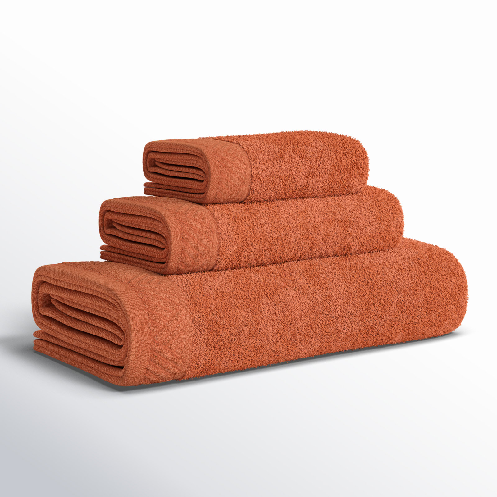 Olender 3-Piece Egyptian Cotton Towel Set, Pecan