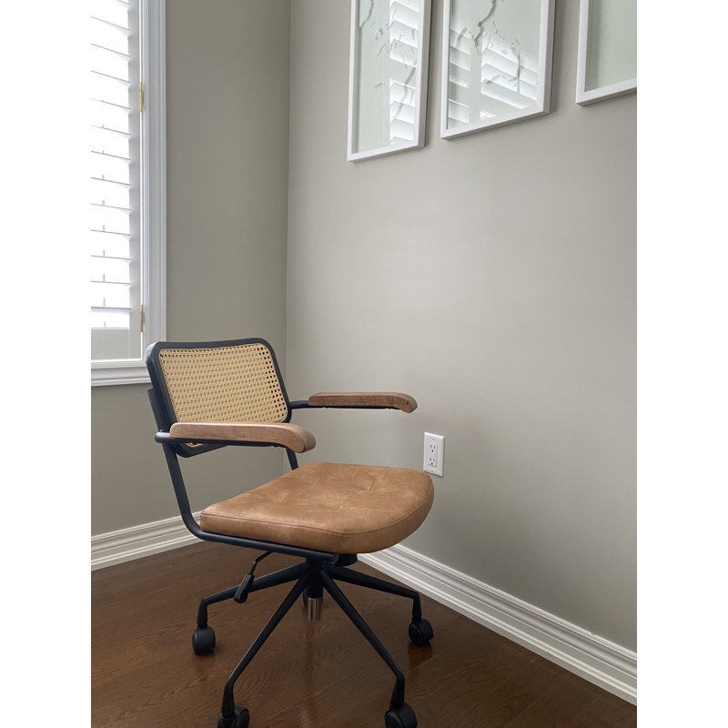 Chaise de bureau rembourrée en polyuréthane SEAT4U, Brun