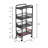 4 Tiers Practical Steel Storage Rack With 4 Wheels 