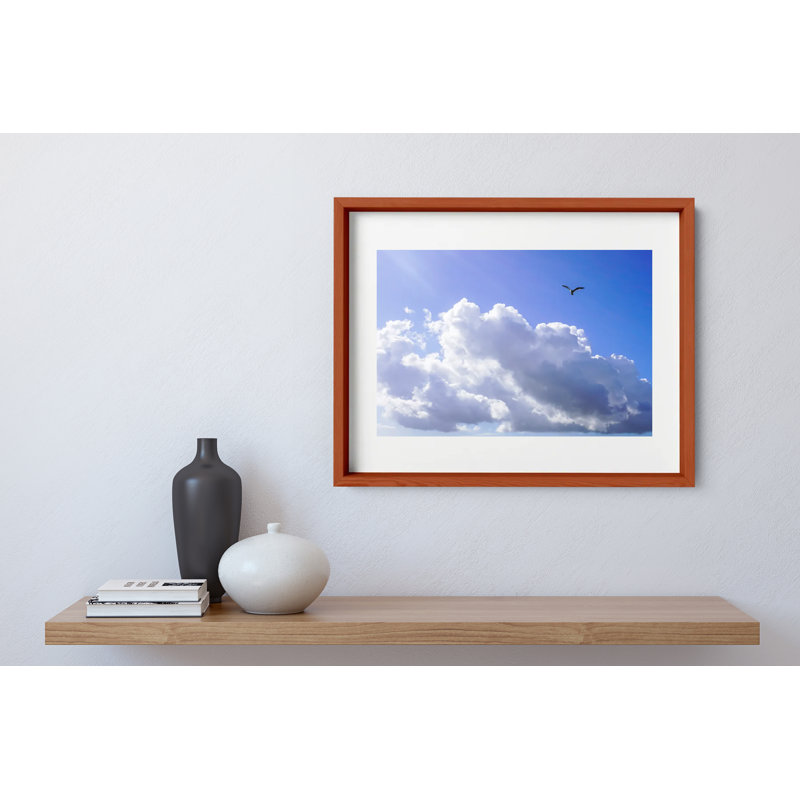 Every Cloud Print by Joseph Regan, 14" H x 16" W x 0.75" D, Cherry