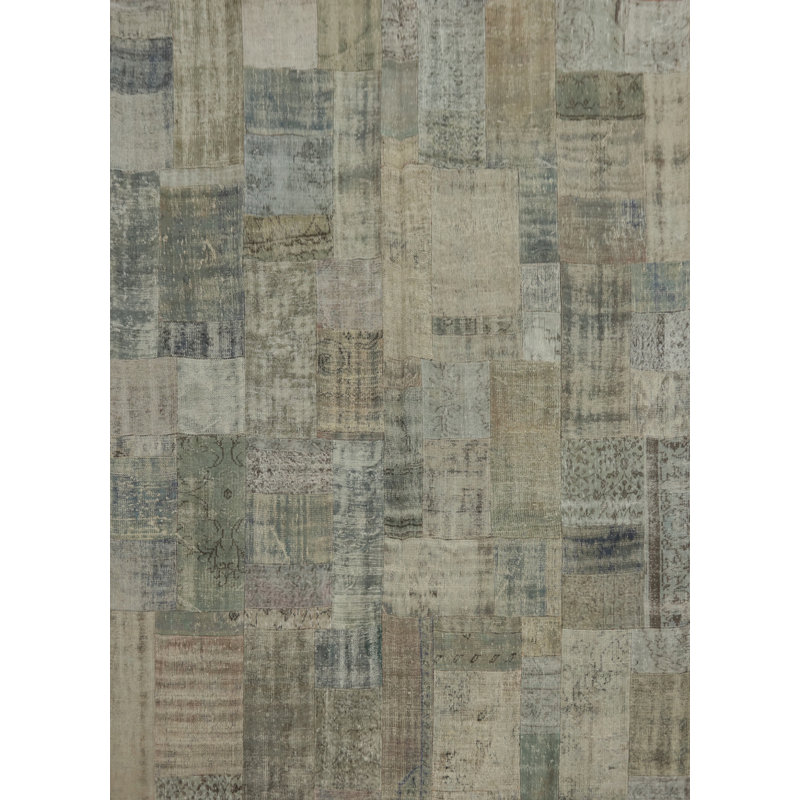 Geometric Patchwork Distressed Area Rug 8x10