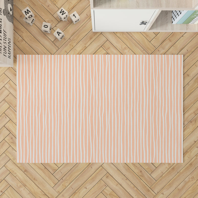 Ribbon Play Activity Mat, Peach/Orange, Rectangle 4' x 6'