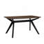 Table de salle à manger en bois, noyer et noir