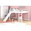 Lit mezzanine avec glissade, conception multifonctionnelle, lit double