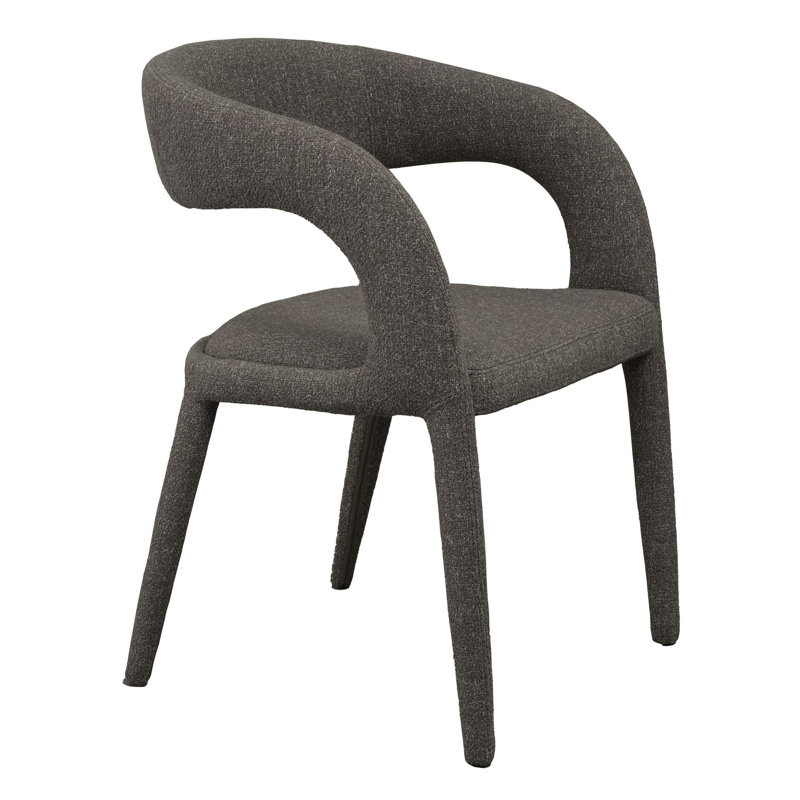 Fauteuil de salle à manger rembourré Faerron, Gris